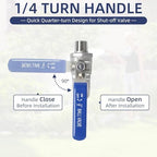 5 Pack Garden Hose Bib Stainless Steel Water Spigot 1/2" Male NPT Inlet x 3/4" Male GHT Threaded High Flow Faucet Outdoor Spigot (1/2" x 3/4") - Image 6