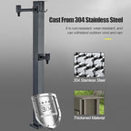 304 Stainless Steel Outdoor Vertical Square Garden Water Column, Freestanding Hose Stand Outdoor Antifreeze Faucet Hydrant for Irrigation and Washing(80cm/31.5in) - Image 6