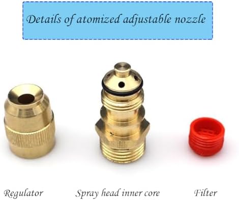 10 brass mist nozzles, adjustable spray size, used for outdoor cooling system Agricultural lawn vegetable garden watering and irrigation Adjustable atomization spray head 10pcs - Image 2