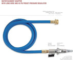 TOPRING Long Hose 45 PSI Air Compressor Water Blow Out Adapter, RV Winterizing Kit with male GHT connector and Preset Air Pressure Regulator (Blue) - Image 2