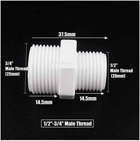 Tube Connector 30pcs 1/2" 3/4" 1" Male/Female Thread Reducer Joint Bushing Joints Garden Drip Irrigation Water Pipe Connectors Repair Fittings Drip Irrigation Fittings Kit ( Color : 3I4 1 Inch Male ) - Image 5