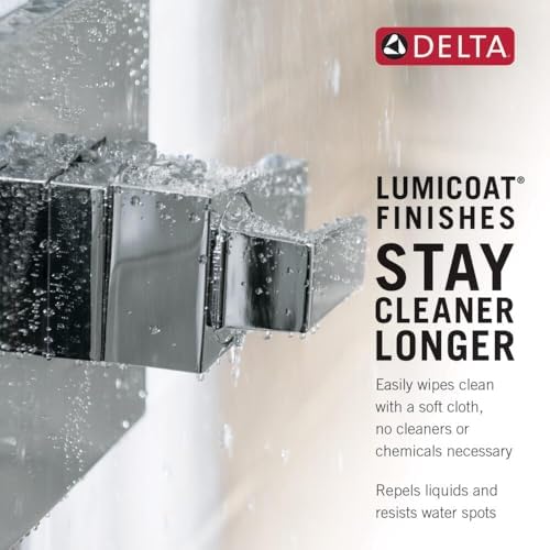 Delta 2-Setting Brushed Nickel Wall Mount Handheld Shower Head with ProClean Spray, Hand Held Shower Head and Hose with High Pressure Spray, Lumicoat Stainless 55537-SS-PR - Image 3