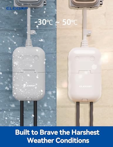 ELEGRP PQR20 Outdoor Smart Plug Waterproof IP66, WiFi Plug with 2 Individually Sockets, Compatible with Alexa & Google Assistant, Smart Outdoor Outlet for String Lights, UL Certified, 2 Pack, Grey - Image 4