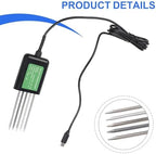 7-in-1 USB Soil Tester PH E-C for moisture for temperature Humidity NPK Nutrient Analysis Meter IP68 Waterproof Probe for Android Devices Agriculture and Plant Care - Image 5