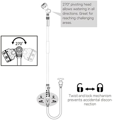 Eden 94624 Pro Metal 6-Pattern Turbo Extension Watering Wand - Image 4