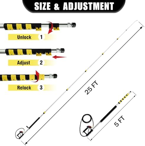 JANZ 25 FT Pressure Washer Telescoping Wand with Extension Wands - Image 5