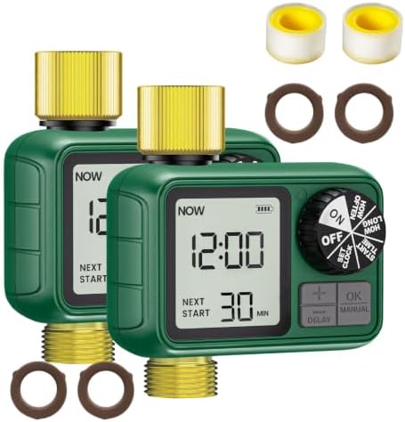 2 Pack Water Timer for Outdoor Garden Hose, Sprinkler Timer by XinFutureSprinklerTimer