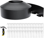 4 Inch Tall 66FT Landscape Edging with 70Pcs Metal Spikes, Plastic Garden Edging Border Landscape Edging Lawn Edging for Landscaping, Flower Bed, Paver, Yard by LXVOOEE