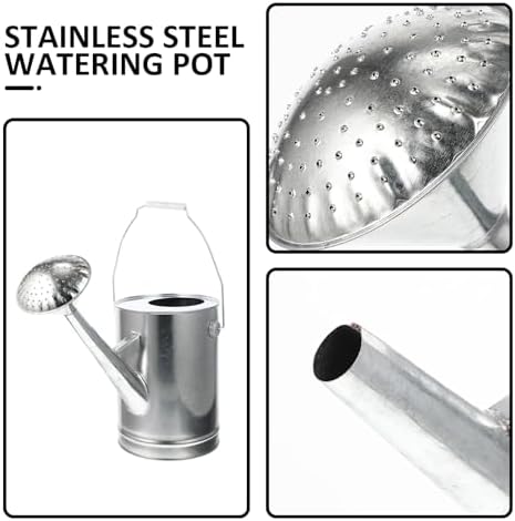 SEWACC Thickened Vintage Galvanized Steel Watering Can 5l Long Spout Watering Kettle for Indoor Outdoor Plants Gardening Tool - Image 3