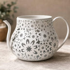 Watering Can Planter Perforated Decorative Flower Pot Cutout Watering Can with Long Spout for Decorators, Gardeners, Patio, Balcony, Indoor, Retro Green - Image 3