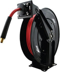 Milton 2760-50D - Steel Dual Arm Auto-Retractable Air Hose Reel, 3/8" x 50 ft. Rubber Hose - 300 Max PSI , Black by Milton