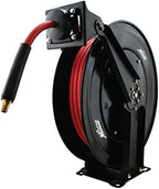 Milton 2760-50D - Steel Dual Arm Auto-Retractable Air Hose Reel, 3/8" x 50 ft. Rubber Hose - 300 Max PSI , Black by Milton