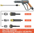 Pressure Washer Hose and Gun 3600 PSI, 50 FT Power Washer Hose - Image 3