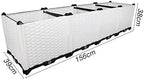 Hershii Garden Raised Bed Kits Rectangular Plastic Deepened Plant Containers Indoor Outdoor Vegetables Herbs Flowers Growing Planter Box - White - 61.41 X 15.35 X 14.96 Inches - Image 2