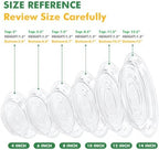 36 Pack Clear Plant Saucers for Indoors (4 6 8 10 12 14 Inch) Flower Pot Saucers for Potted Plants Plate Set Plant Trays for Indoors No Holes Plants Saucer Trays for Pots Drip Tray Bull Plastic Tray - Image 4