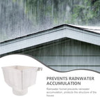 Rain Gutter Diverter PVC Downspout Connector for Outdoor Water Collection System, 110mm Standard Rainwater Drain Funnel Compatible with Gutter Downspouts - Image 7