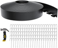 4 Inch Tall 102FT Landscape Edging with 110Pcs Metal Spikes, Plastic Garden Edging Border Landscape Edging Lawn Edging for Landscaping, Flower Bed, Paver, Yard by LXVOOEE