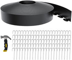 4 Inch Tall 102FT Landscape Edging with 110Pcs Metal Spikes, Plastic Garden Edging Border Landscape Edging Lawn Edging for Landscaping, Flower Bed, Paver, Yard by LXVOOEE