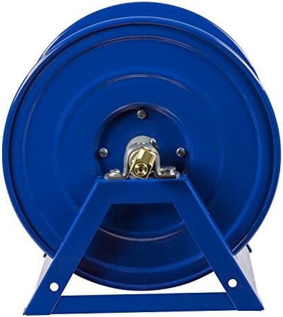 Coxreels 1125-5-100 Hand Crank Steel Hose Reel, 1125 Series – ¾" x 100', 3,000 PSI - Heavy Duty All Welded Steel A Frame - Adjustable Tension Break – Made in The USA, Blue - Image 4