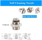 M27*1.5 3/4 Self-cleaning Fan-shaped Nozzle Stainless Steel High Pressure Anti-clogging Water Spray(3 of 4 male) - Image 2