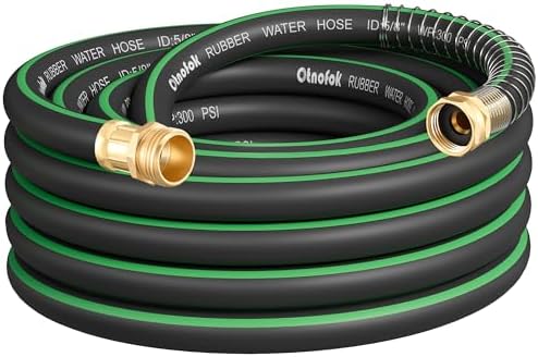 Heavy Duty Garden Hose 30 ft x 5/8", 5-Layer Hybrid Water Hose by otnofok