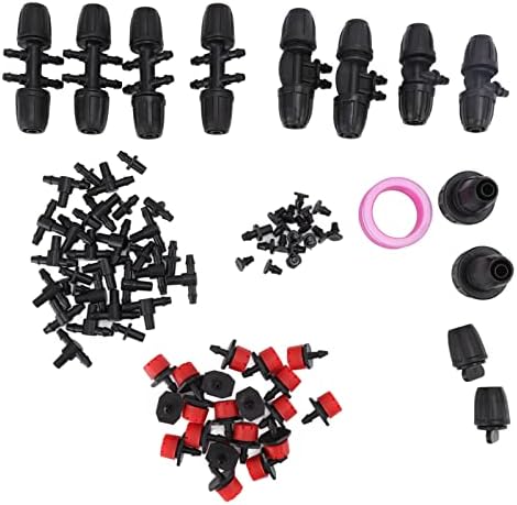 30m 4/7 Garden Automatic Drip Irrigation Kit, Micro Watering System for Plants, Efficient Mist Cooling Irrigation Set with 20 Nozzles and 30 Connectors, Ideal for Greenhouse, Balco - Image 5