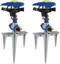 Teal Turtle Poly & Metal Triple Spike Impulse Sprinkler, 2-Pack by Teal+Turtle