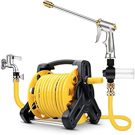 Portable Simple Garden Hose Truck, Multifunctional All-Copper Hose Spray, Explosion-Proof Retractable Hose Reel,25 Meters (82ft) by Unknown
