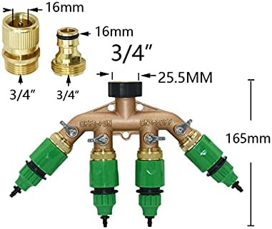 Hose Connector Adapter 1/2/4 Way Garden Faucet Brass Plastic 4/7mm 8/11mm Garden Hose Distributor Y-type Watering Connector Distributor For Irrigation Pipe (Color : Silver) - Image 5