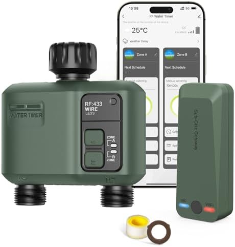 WiFi Water Timer 2 Zone for Garden Hose by Shrivee