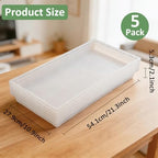 RooTrimmer 1020 Nursery Pot Trays 5 Pack, Transparent Plastic Flat Seed Starter Tray, Durable Square Seedling Starting Tray for Holding and Carrying Plant Pots (Clear) - Image 2