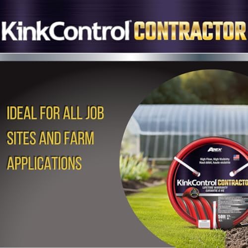 Kink Control Contractor Grade Hose with High Burst Strength, Spring Coil and Crush Resistant Couplings, Made in the USA 3/4 x 50 ft - Image 5