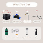 Industrial Sprinkler System Kit, 360° Adjustable Nozzles Spray Fogging System for Factory Workshop Cooling, Dust Control & Disinfection - Image 3