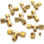 LTWFITTING 3/16-Inch OD Compression Tee,Brass Compression Fitting(Pack of 25) by LTWFITTING
