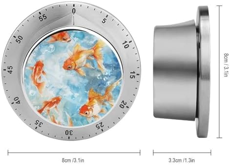 Stainless Steel 60-Minute Mechanical Timer Swim in Water Printed Timer - Image 2