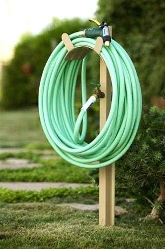 Rocky Mountain Goods Hose Stand with Spigot - Heavy Duty Steel Construction with Brass Faucet - Holds up to 150’ of Garden Hose - Free Standing Mounts in Soil or Concrete - Image 2