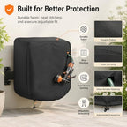 Garden Hose Reel Cover for Sunneday XG-30B Reel 2021–2026, Water Resistant Hose Reel Cart Cover for Wall Mounted & Retractable Hose Reels, Outdoor Protection Cover,B Grey - Image 3