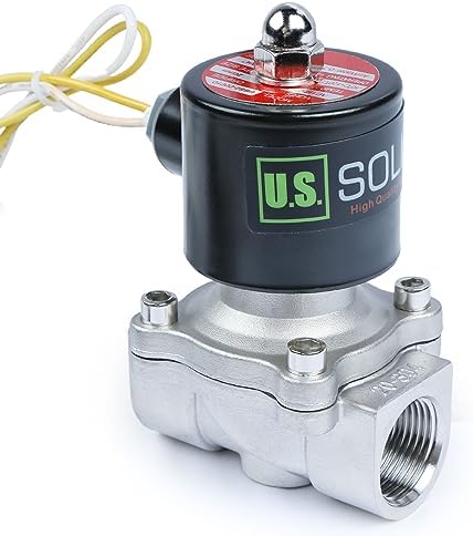 U.S. Solid Smart WiFi Solenoid Valve, 3/4 in Stainless Steel, AC 110 V, App-Controlled, Normally Closed, FKM Seal, 7.6 Cv, Manual Switch, Schedule and Loop Timer - Image 3