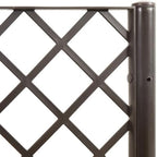 Garden Planter Box with Trellis Brown PP Rattan Look 63 Inch - Image 7
