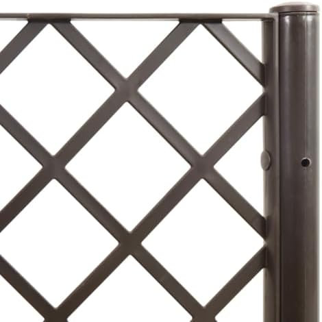 Garden Planter Box with Trellis Brown PP 31.5x15.7x55.9 Inch - Image 7