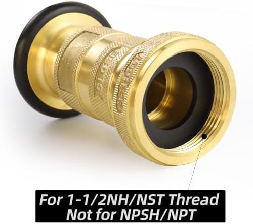 Fire Hose Nozzle 1-1/2" NH/NST Fire Fighter Hose Nozzle 100 psi 75 gpm - Image 5