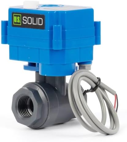 U.S. Solid 1/2" UPVC Motorized Ball Valve, 9-36V AC/DC Electric Water Valve with Manual Override, 2-Wire Auto Return Failsafe, Normally Closed, Lead-Free for Drinking Water & Home Automation - Image 6
