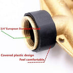 Zkenyao-Brass Connector Washers Hose End Fittings Watering Distributors,4 Way Brass Tap Adaptor Hose Valve Manifold Hose Splitter Tap Adaptors, Simple to Install (Color : E) - Image 4
