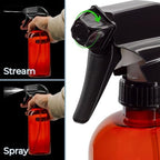 Cornucopia Brands 16oz Amber PLASTIC Spray Bottles w/Heavy Duty Mist & Stream Sprayers & Chalkboard Labels (6-pack); PET #1 Plastic Bottles, BPA-Free - Image 4