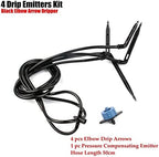 Hose Connector Adapter 4 Black Drip Arrow Launcher Kit Strawberry Irrigation System Drip Irrigation Launcher Kit Potted Plant Watering + 8L/h PC Dripper (Color : 200PCS) - Image 2