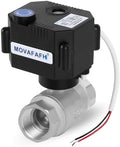 1" Motorized Ball Valve - 2 Wire Auto Return Stainless Steel Electric Water Valve, Full Port, 9-24V AC/DC with Manual Override, NSF Certified, IP67 by movafaFH
