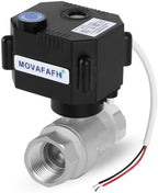 1" Motorized Ball Valve - 2 Wire Auto Return Stainless Steel Electric Water Valve, Full Port, 9-24V AC/DC with Manual Override, NSF Certified, IP67 by movafaFH