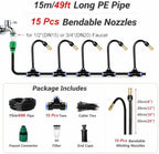 ZAQYCM Greenhouse/Outdoor Plant Watering System, 360° Bendable Nozzles - Image 2
