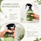 Newtay Watering Can Set 34 oz Long Spout, 17 oz Plant Mister Spray Bottle - Image 4