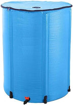100 Gallon Collapsible Rain Barrel, Portable Rainwater Collection System, Water Storage Tank, Rain Catcher Barrel with Spigots and Overflow Kit, Rainwater Barrels Collector for Garden, Blue by ANTSKU